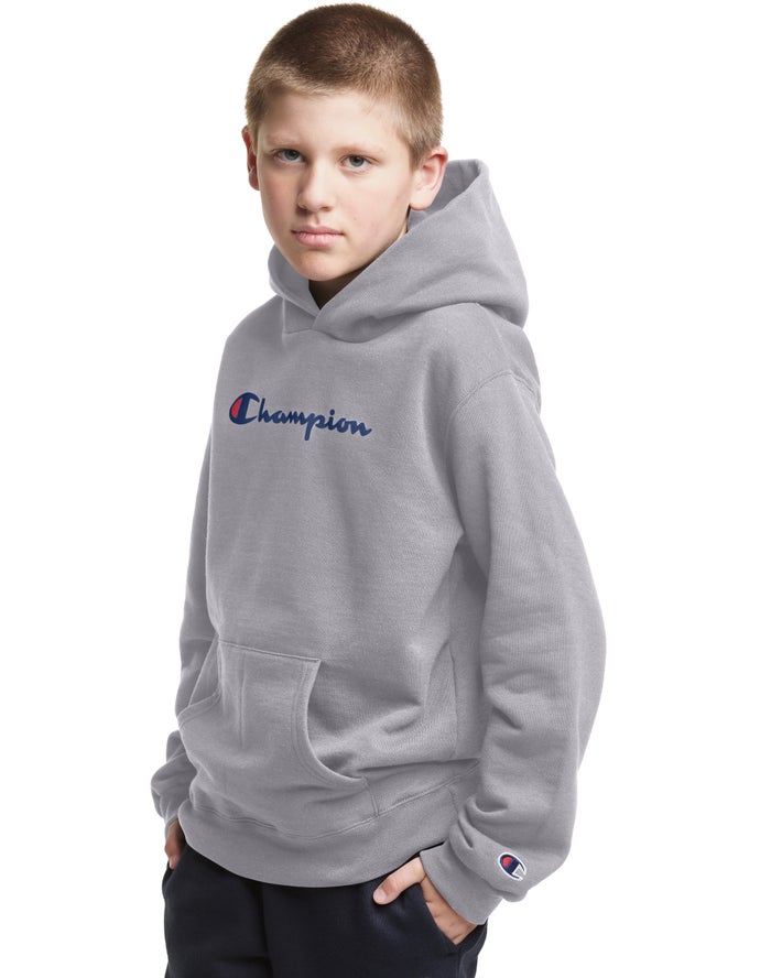 Champion Pullover Script Logo - Poikien Harmaat Huppari - Suomi 3954712-YE